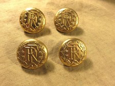 Très beau bouton doré RF République Française  28 mm * VENTE à l'unité