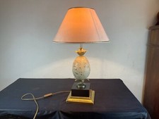 Lampe oeuf d'autruche travertin DLG : Philippe Barbier maison Charles Jansen .