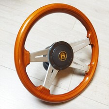 Volant Bois Moto-Lita Lecarra 36.5cm Complet VW Cox Beetle Peugeot 504 & Autres