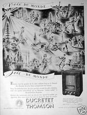 PUBLICITÉ 1935 DUCRETET