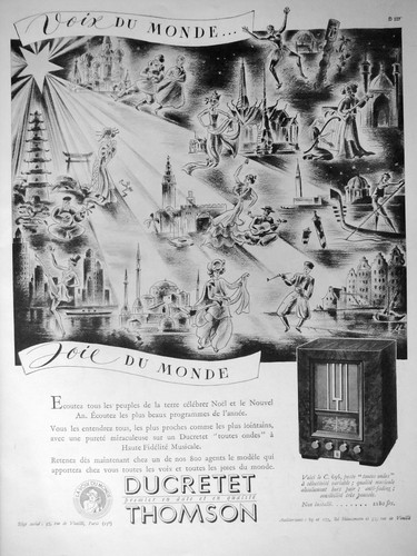 Publicité 1935 ducretet - publicitÉ,
