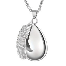Collier - Femme - Pendentif - Bola de Grossesse - Goutte - Aile d'Ange - Acier