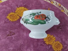 Bol à Poignées Tête d Ours Porcelaine Bavaroise Seltmann Weiden Décor de Légumes
