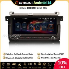 8.8“ 64Go Android 14 Autoradio GPS DAB+CarPlay TNT RDS BMW E46 M3 Rover 75 MG ZT
