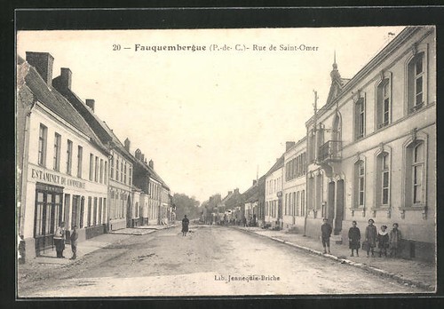 Cpa fauquembergue rue de - fauquembergue,,