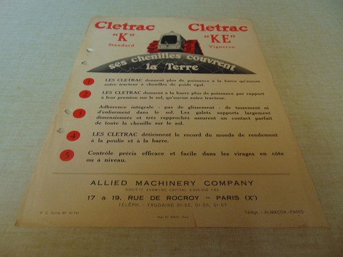 Prospectus brochure tracteur