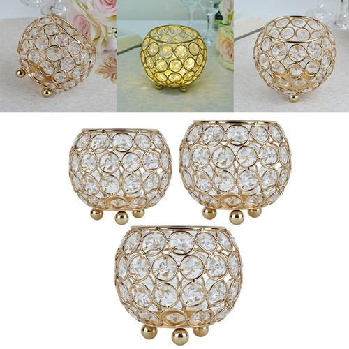 Bougeoir cristal or - en,