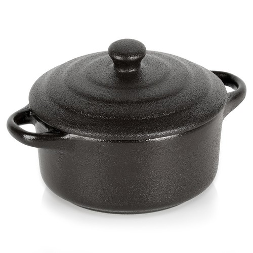 Cocotte porcelaine noire - porcelaine,