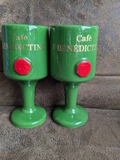 Tasse Cafe Publicitaire  Café Bénédictine X2 Alcool Bistrot Ceramique