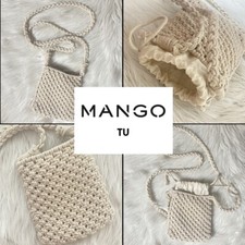 Sac crochet écru MANGO TU