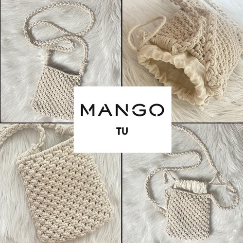 Sac crochet écru mango - sac, tu