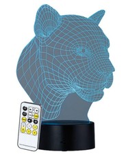 Socle lumineux décoratif à LED "LS-7.3D" - Motif Léopard - Lunartec