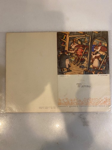 Rare menu paquebot - menu, liberte