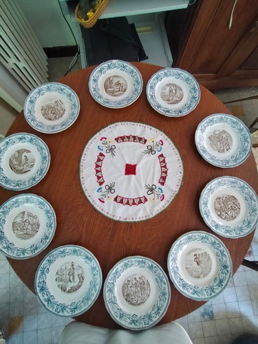 Assiettes anciennes jeanne - assiettes,