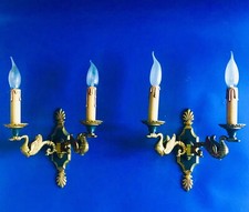 Paire d’appliques empire Napoléon en bronze véritable Lucien Gau Paris