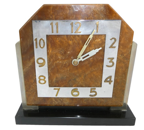 Art déco horloge onyx - art,