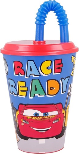 Verre avec paille cars - verre,