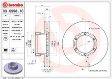 Disque De Frein Avant 304Mm BREMBO Pour MERCEDES T2/LN1 Fourgon 609 D