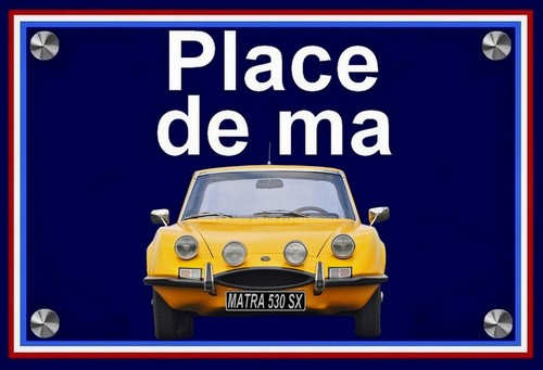 Plaque place ma matra 530 - plaque,