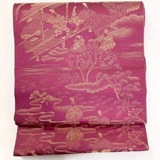 5703# Ceinture Kimono Japonaise Vintage Nagoya Obi Tissu Soie Traditionnel