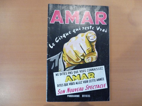 Old circus program amar - program, "amar"