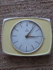 horloge murale Junghans ceramique jaune mécanisme d'origine