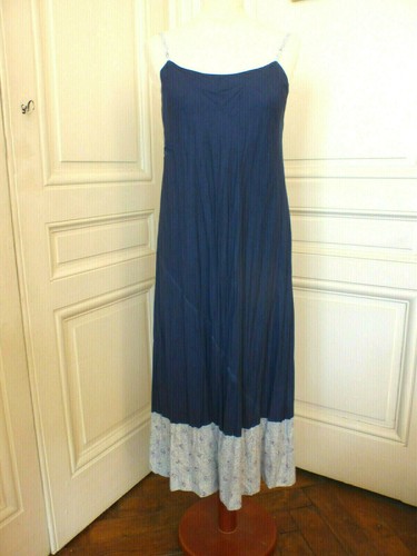 Robe longue cotélac bleue - longue,