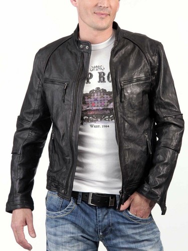 Veste moto motard cuir - veste,