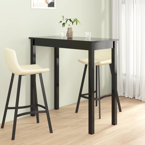 Table bar noir mdf - table,