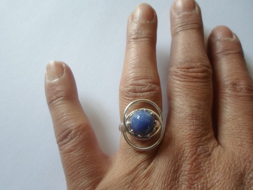 Bague argent massif - en,