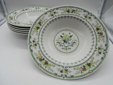 6 ASSIETTES CREUSES EN PORCELAINE ANGLAISE  ROYAL DOULTON MODÈLE PROVENCAL
