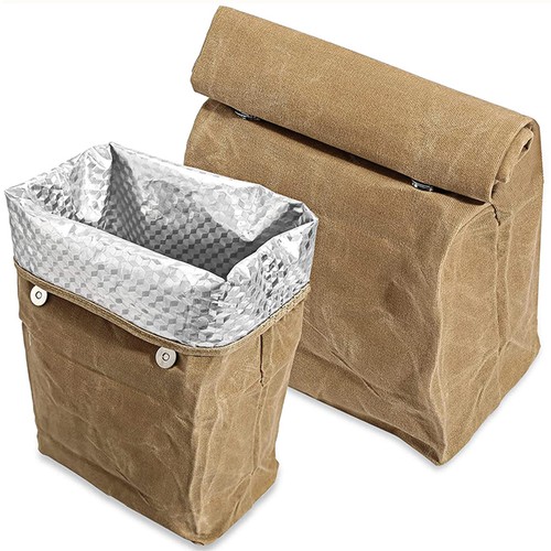 Sac déjeuner toile - sac, à