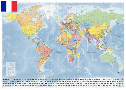 Grande carte monde en - carte,