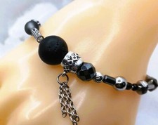 Noir argent bracelet art - noir,