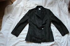 Veste blazer noir irisé métallisé brillant LUCA LUCA 43% soie 38% laine UK 10