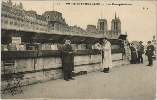Cpa paris les bouquinistes - 6e,