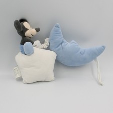 Doudou musical lune bleu Mickey sur étoile DISNEY BABY - 27048