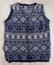 BeBop de Luxe gilet laine pull sans manches chaud à motif M/L