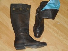 BOTTES CAVALIÈRES CUIR MARQUE BRAKO avec ornements clous 37/38