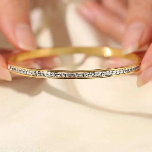 Bracelet jonc strass - bracelet, fantaisie