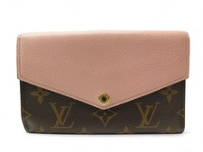 NEUF PORTEFEUILLE LOUIS VUITTON PALLAS M64072 MONOGRAM ET CUIR ROSE WALLET 560€
