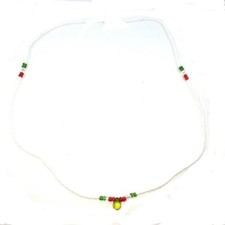 Collier Massai Perles Blanc