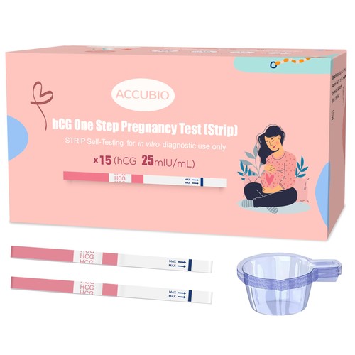 Pregnancy test strips with - test,
