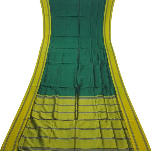 Saris vintage verts 100 soie - verts,