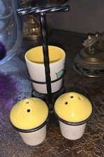 Gabriel Fourmaintraux céramique présentoir salière poivrière 1960's