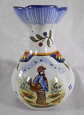 SUPERBE VASE EN FAIENCE DE