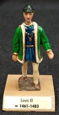 CBG MIGNOT FIGURINE ROI LOUIS XI Plomb peint 55 mm