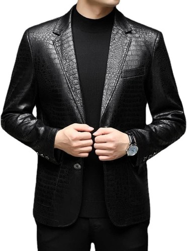 Blazer homme cuir - blazer, noir
