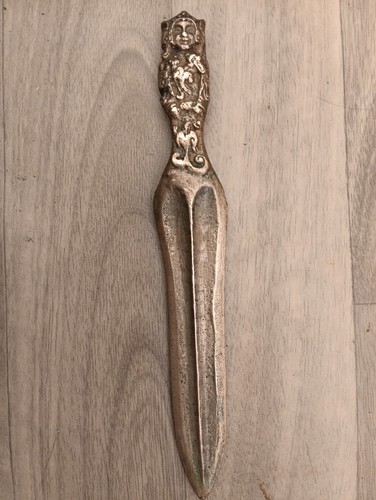 Ancien coupe papier bronze - en,