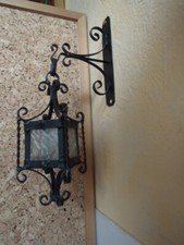 Ancienne Lampe  Lanterne Maison De Poupée fer forgé